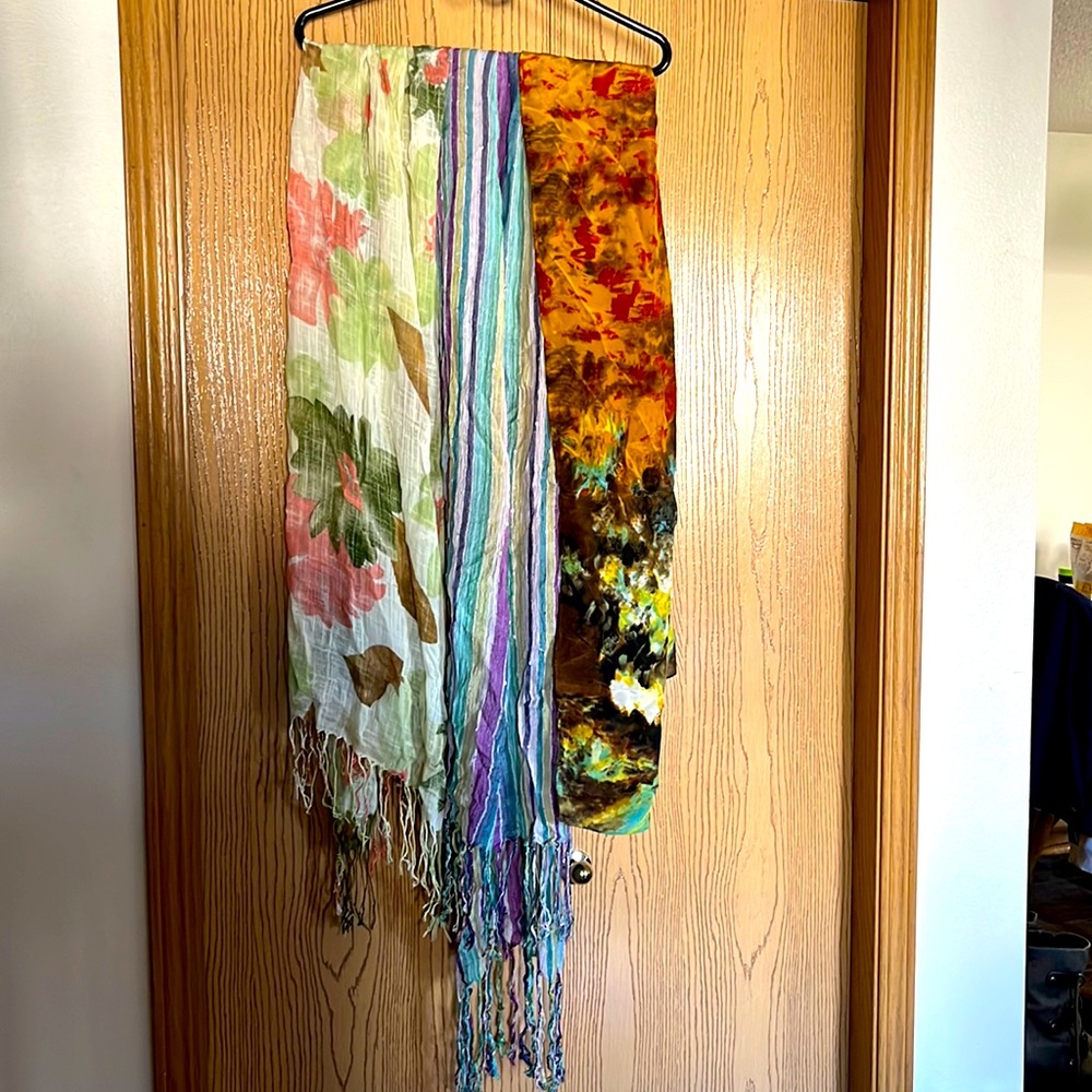 3 Pack of Scarves Multicolor Versatile Fashion